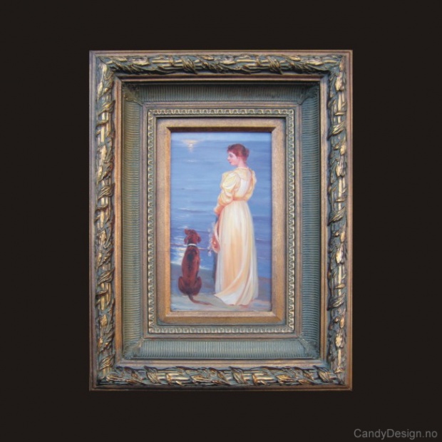 Oljemaleri  Summer Evening near Skagen