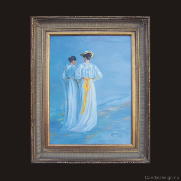 Oljemaleri  Summer Evening at Skagen