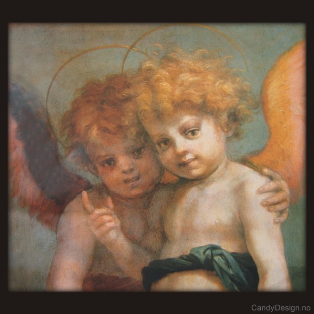 Two Puttons with Scroll Ornament