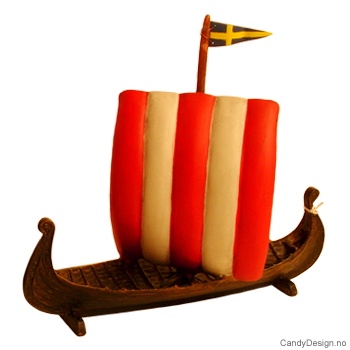 Vikingship with swedish flag