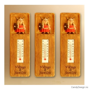 Vikingmor på suvenir termometer med magnet