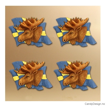 Svenskeflaggan med elg