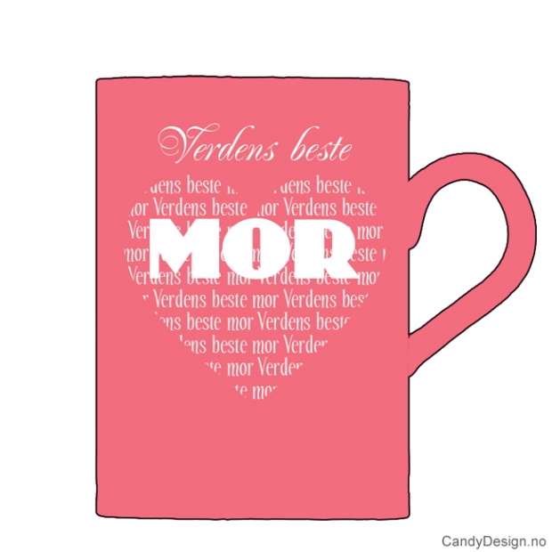 Kopper med tekst  Verdens beste mor