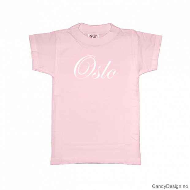 M - Ladies Classic T-shirt Oslo pink with white print