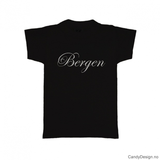 XS - Ladies Classic T-shirt Bergen black with white print