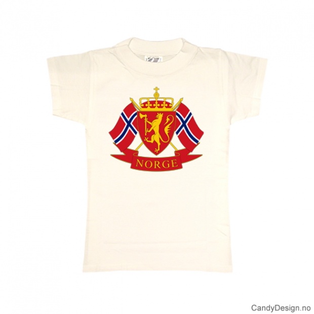 L- Ladies Classic T-shirt white with shield and crossed flag