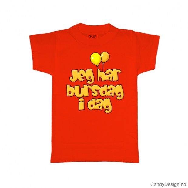 L - Ladies Classic T-shirt red - Jeg har bursdag i dag