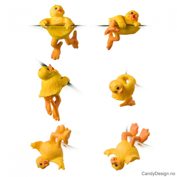 Easter chickens hanging assorted