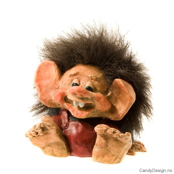 Troll with large ears with hair