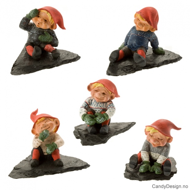 Nisser på skifer assortert