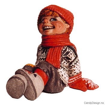 Stor sittende julenisse