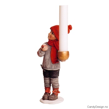 Carl Larsson jule gutt med lysholder