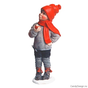 Carl Larsson figur gutt med eple