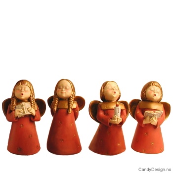 Medium Syngende engel - Orange