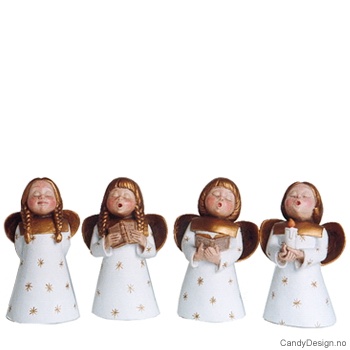 Medium singing angels - white