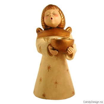 Stor englelysestake - Offwhite