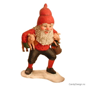 Large christmas gnome with pigs