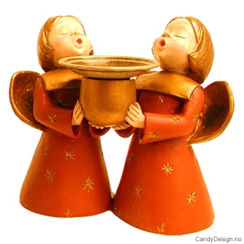 To engler med lysholder - Orange