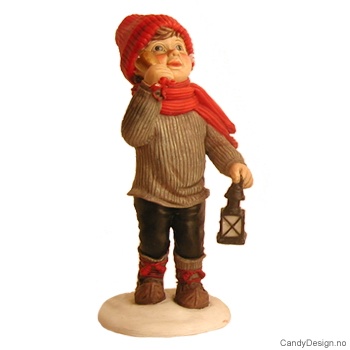 Vinterbarn - Gutt med lanterne