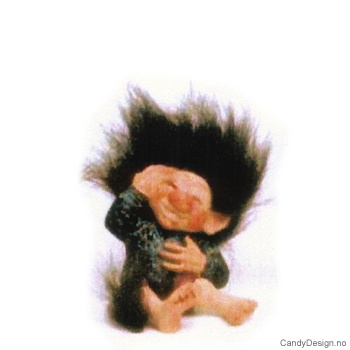 Troll med mørkegrå genser