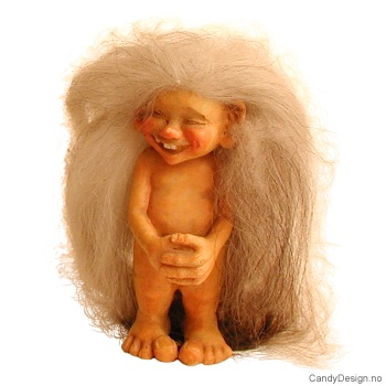 Nude troll  Trollboy with sheepskin hair