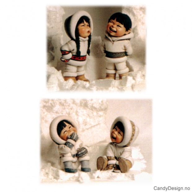 Eskimo figurer store assortert