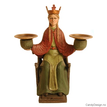 Candleholder sculpture  Wooden finish