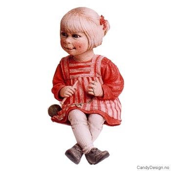 Carl Larsson barn - Strikkende liten jente