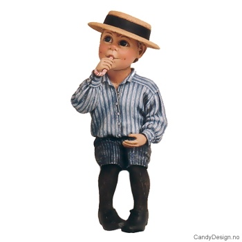 Carl Larsson barn - Gutt med polkagris