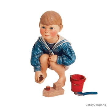 Carl Larsson barn - Gutt med bøtte og spann