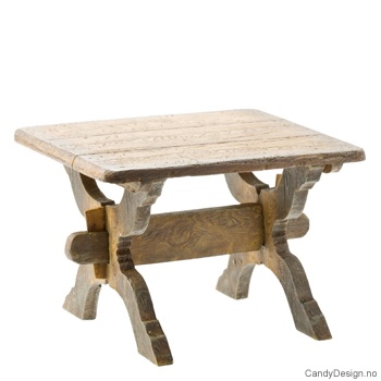 Antikk krokfot langbord kort