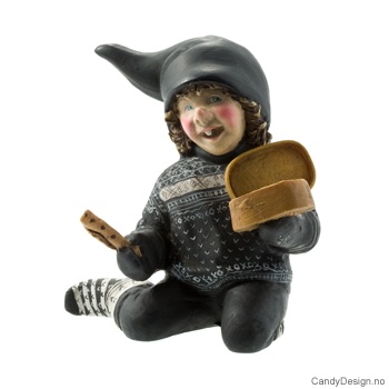 Troll med lefse Sort/Hvit genser