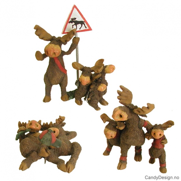 Moose figurines assorted