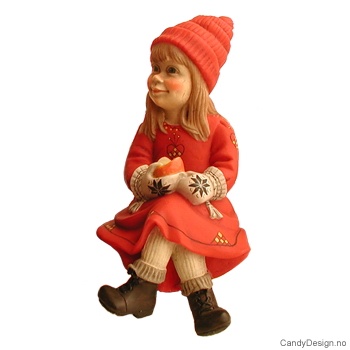 Carl Larsson pike sittende på kant