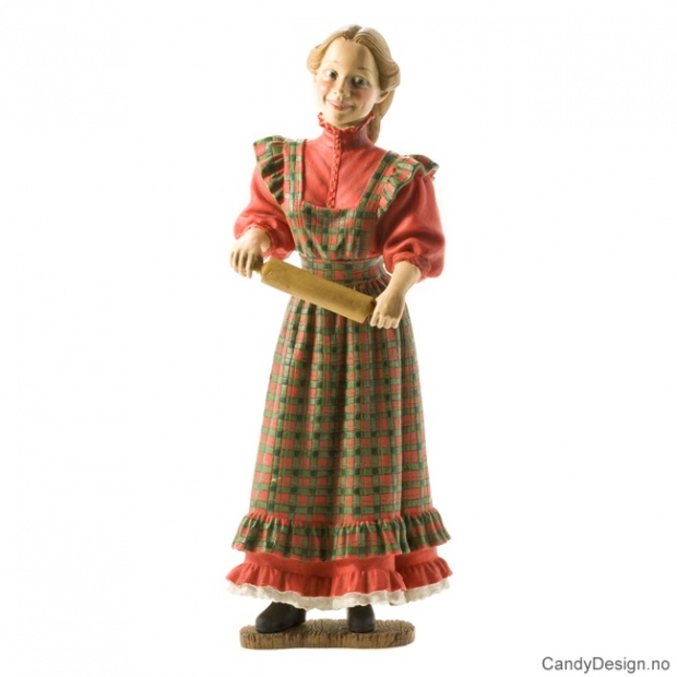 Carl Larsson stående mor med Rød med skotskrutet