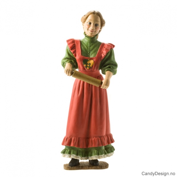 Carl Larsson stående mor med Grønn med rød