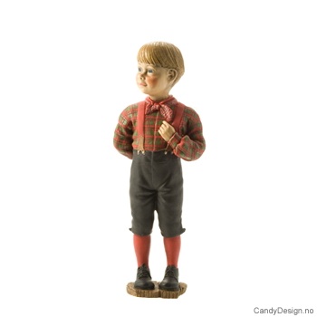 Carl Larsson gutter og piker  Gutt skotskrutet skjorte