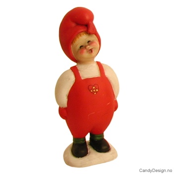 Rød gutt med hjerte