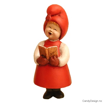 Syngende barn i rødt  