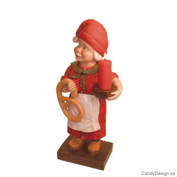 Nissemor i orange med lysholder