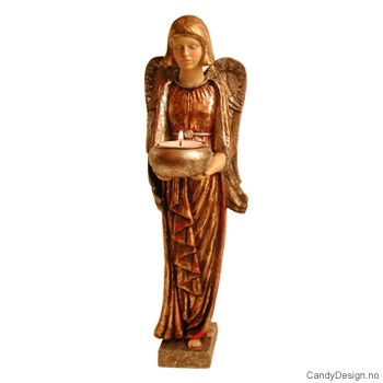 Stor engel med telys