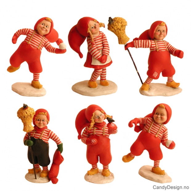 Danske nisser stående assortert