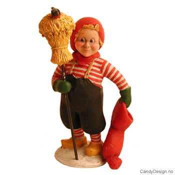 Christmas gnome boy in red and white