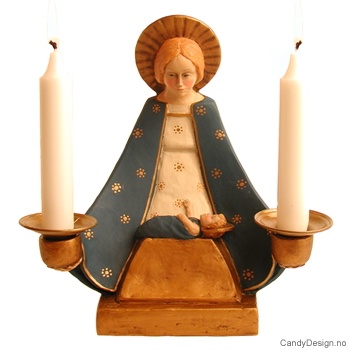Stor Maria med barn og lysestake