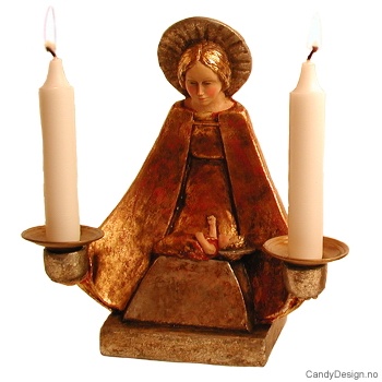 Stor Maria med barn og lysestake