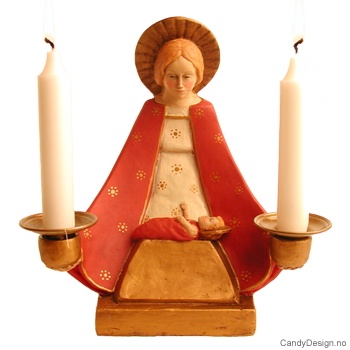 Stor Maria med barn og lysestake