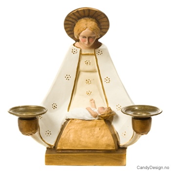 Stor Maria med barn og lysestake