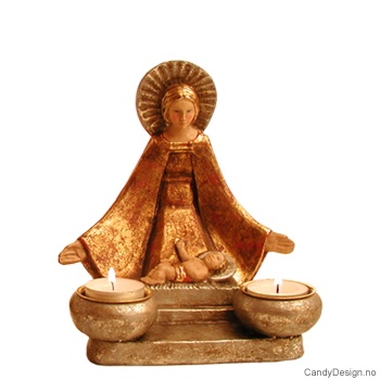 Liten Maria med barn og telys