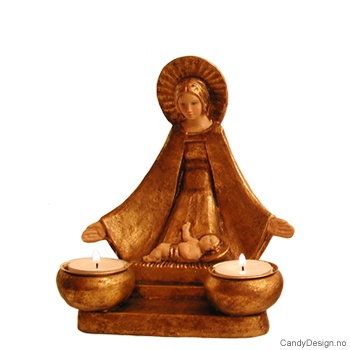 Liten Maria med barn og telys