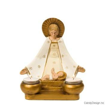 Liten Maria med barn og telys